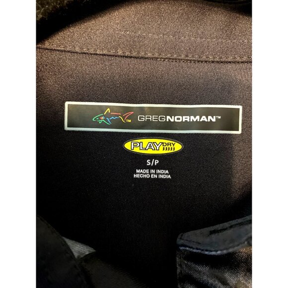 Greg Norman Mens Black Camo Polo Shirt S Moisture Wicking UPF 30+ Sun Protection - Picture 2 of 4